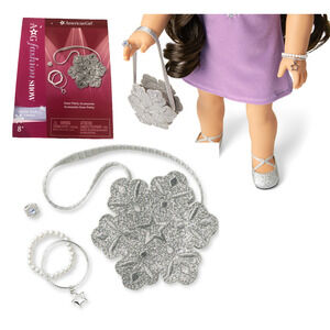 American Girl Snow Pretty Fancy Accessories Holiday Purse Bracelets Ring Box New
